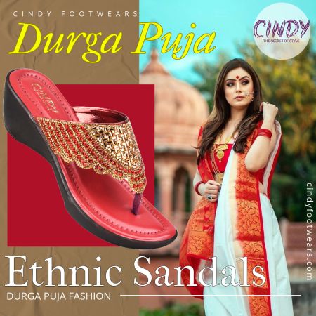 durga puja fashion ethnic sandal collections buy online
