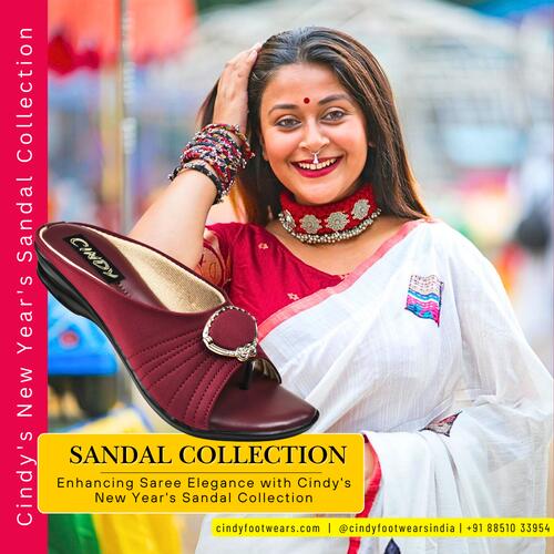 Cindy footwear buy Sandal Collection for sari