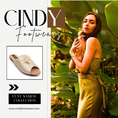 buy stylish women flat sandals from Cindy footwears