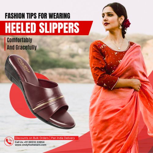 Buy heeled slipper for women at Cindy Footwears