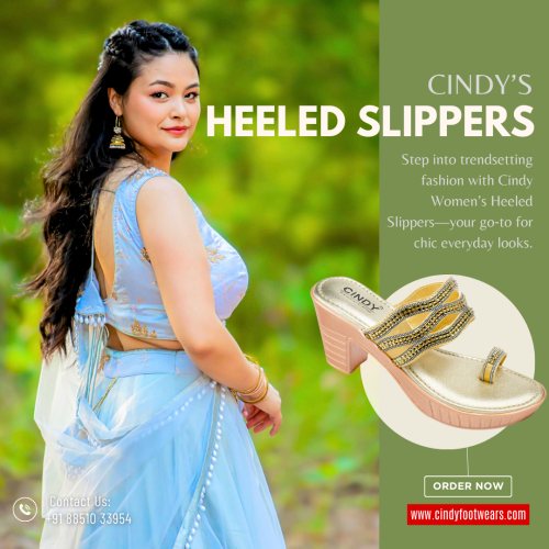 Women Heeled Slippers Collections by Cindy Foootwears