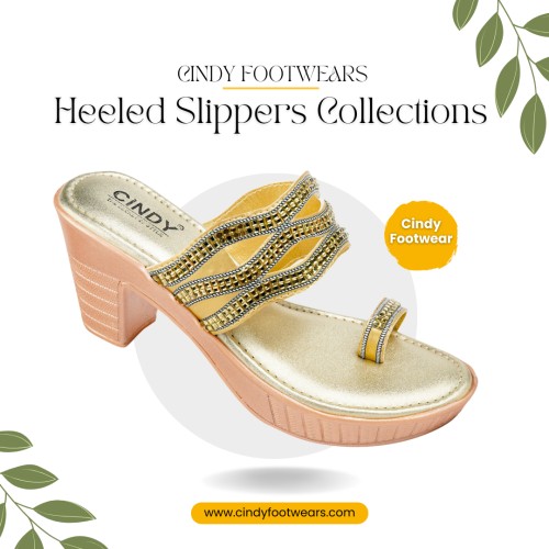 Women Heeled Slippers Collections by Cindy Foootwears