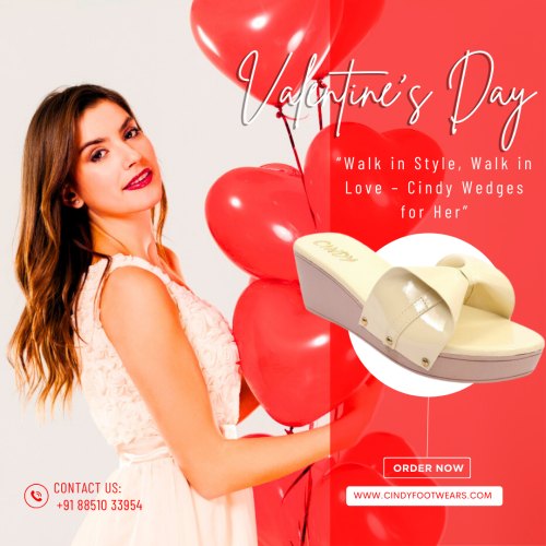 Valentine days special Cindy Wedge sandal collections