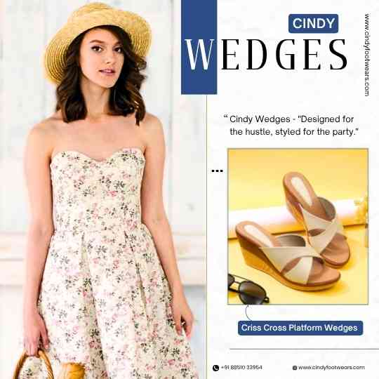 comfortable wedges for women by Cindy Footwear