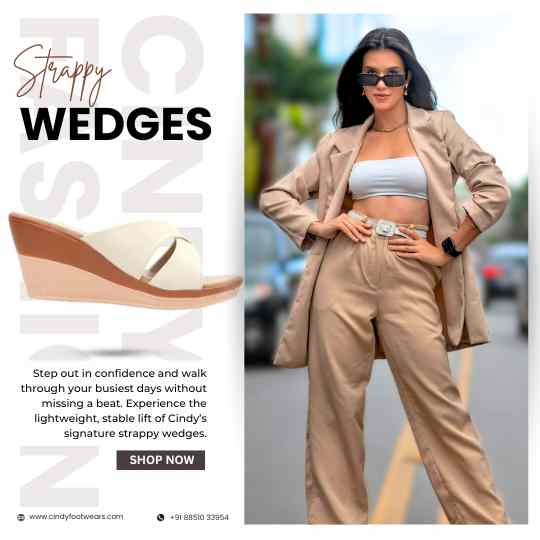 Strappy Wedge sandals for women collection 2026