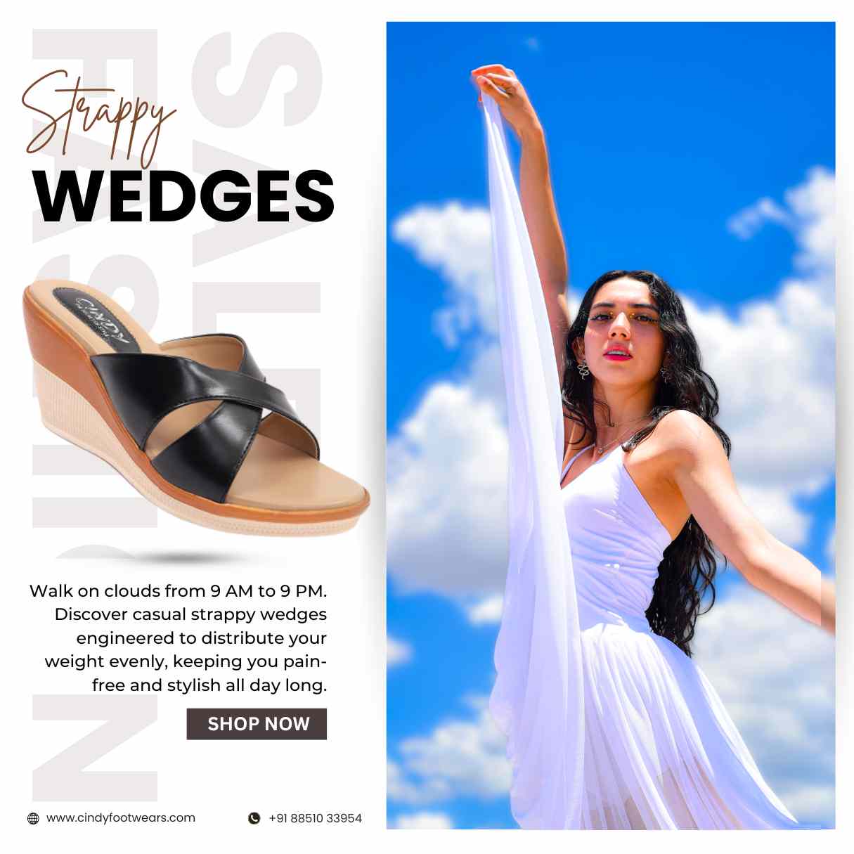 Strappy Wedge sandals for women collection 2026
