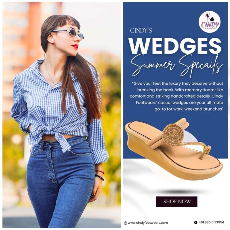 buy wedge sandal for women by Cindy Footwear