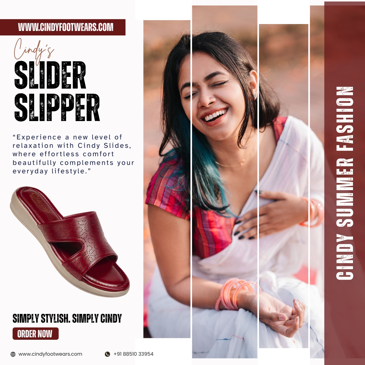 Slide Slipper for women by Cindy footwear