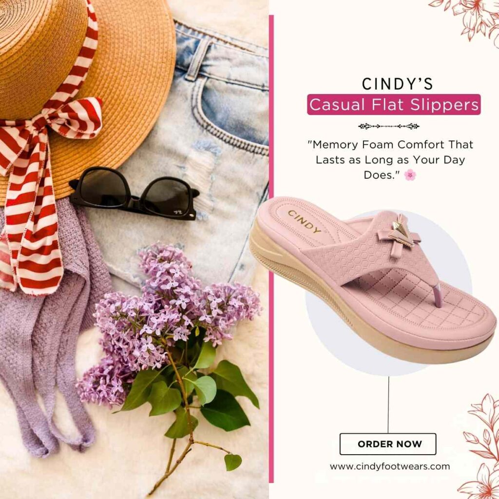 Casual Flat Slippers for woman by Cindy footwear