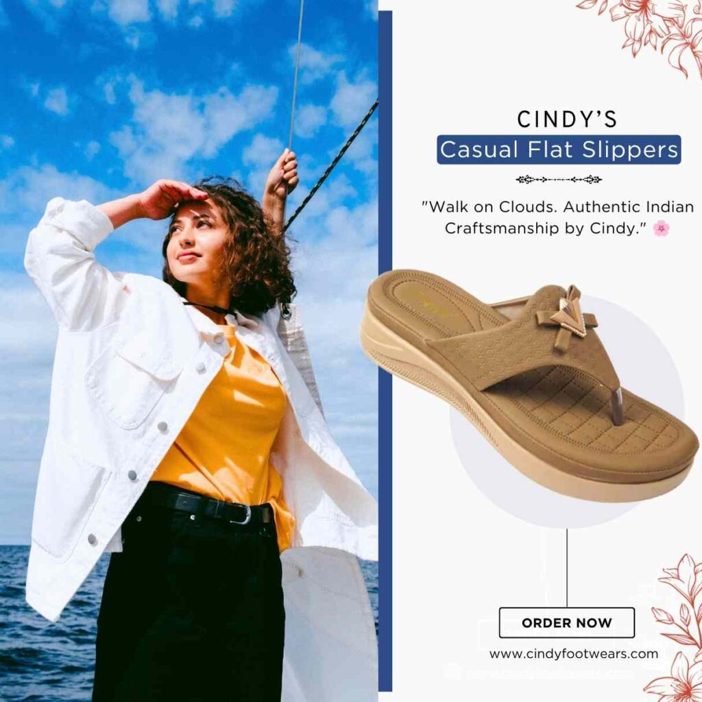 Casual Flat Slippers for woman by Cindy footwear